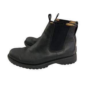 Timberland Mens Chelsea Black Leather Boots size 11 Pull on Ankle Boots